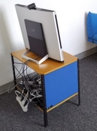 [#C11-6] Side table, blue | Mesa auxiliar, azul