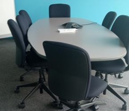 [#C7-171] Meeting table, grey | Mesa de reuniones, gris