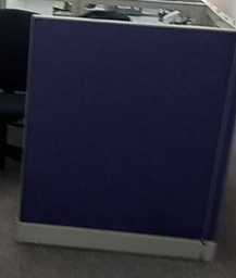 [#A8-257] Dividing screen, blue fabric | Biombo, tela azul