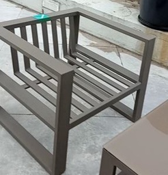 [#B8-330] Metal outdoo chair | Silla de exterior negra metalica