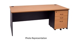 [#E3-19] Desk with pedestal (on left)
