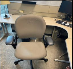 [#B13-57] TASK CHAIR W/ ARMS - BEIGE 