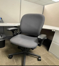 [#B13-59] TASK CHAIR W/ ARMS GREY SOFT SEATING