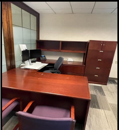 [#E7-33] RIGHT HAND U DESK - WOOD