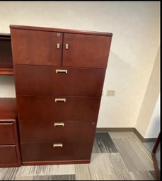 [#D13-34] WOOD FILE CABINET 